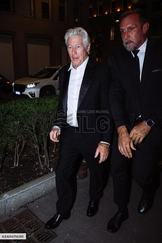Richard Gere Arrives At The Armani Hotel - Milan