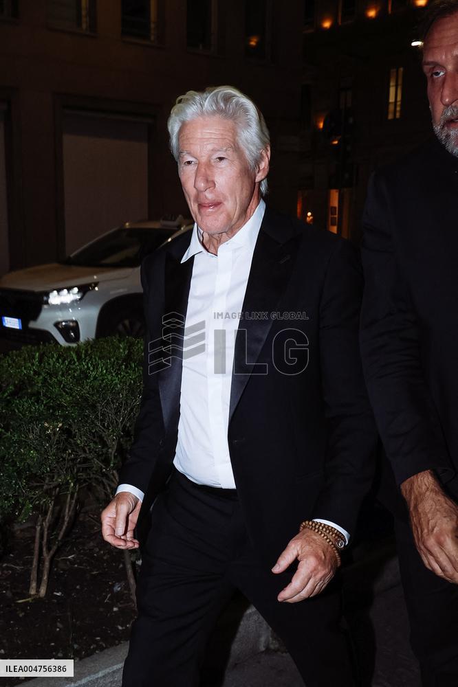 Richard Gere Arrives At The Armani Hotel - Milan