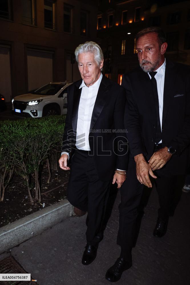 Richard Gere Arrives At The Armani Hotel - Milan