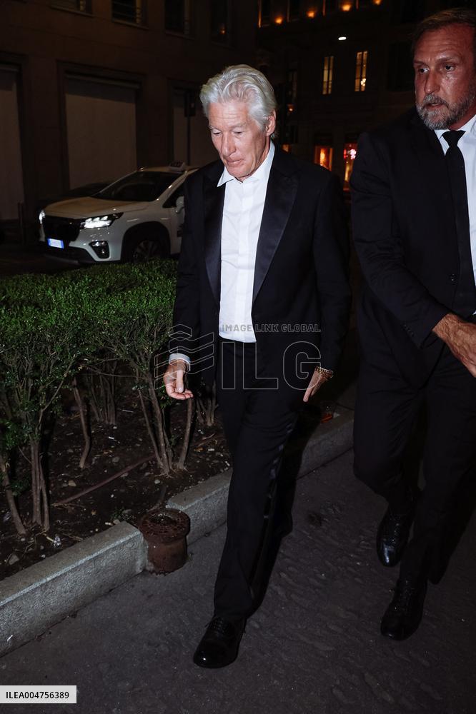 Richard Gere Arrives At The Armani Hotel - Milan