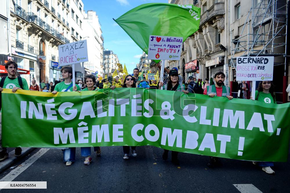 Climate Marches Held In Paris - France