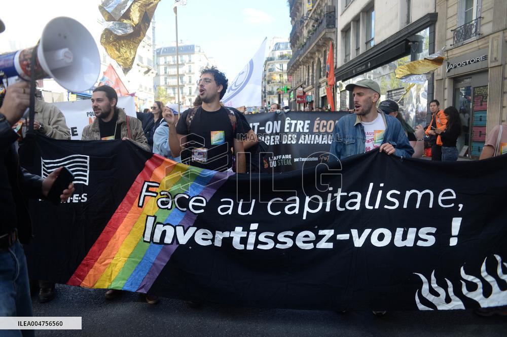 Climate Marches Held In Paris - France