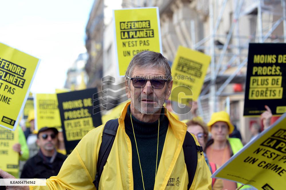 Climate Marches Held In Paris - France