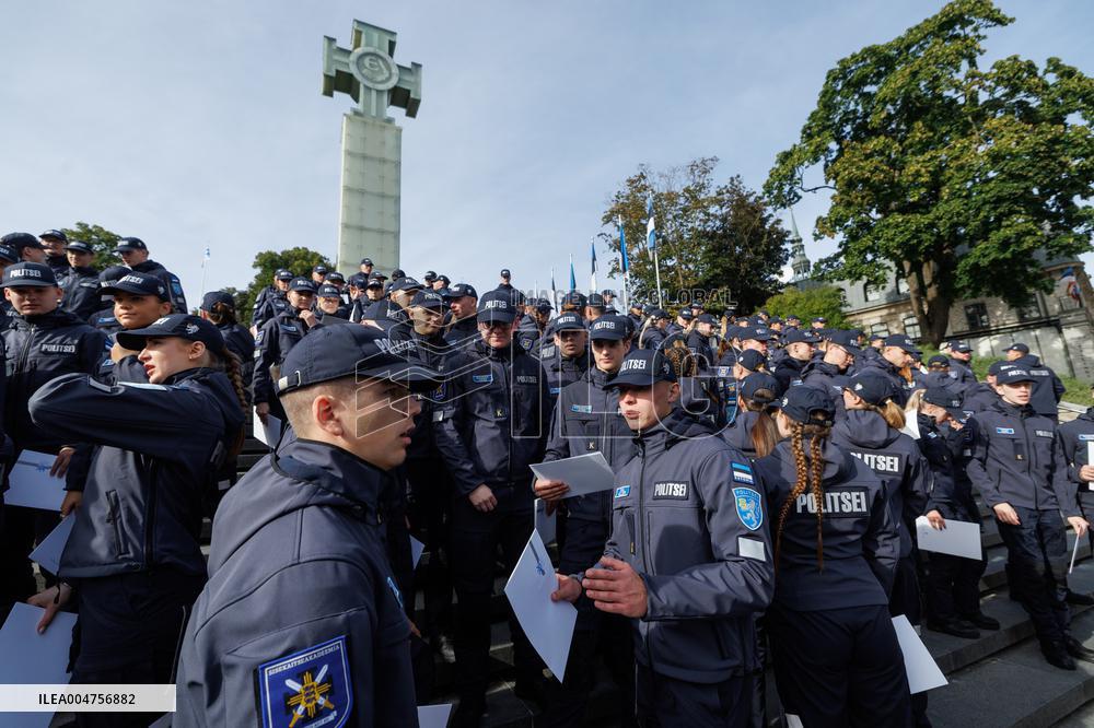 Oath of office for police cadets
