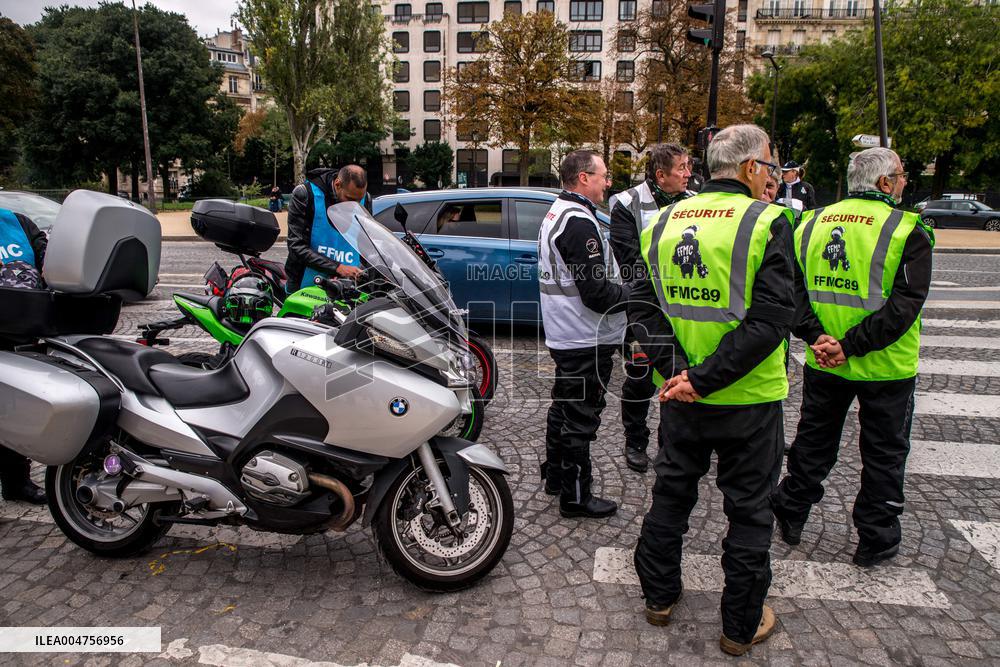 Motorbike Rally Against Low Emission Zones In Paris - France
