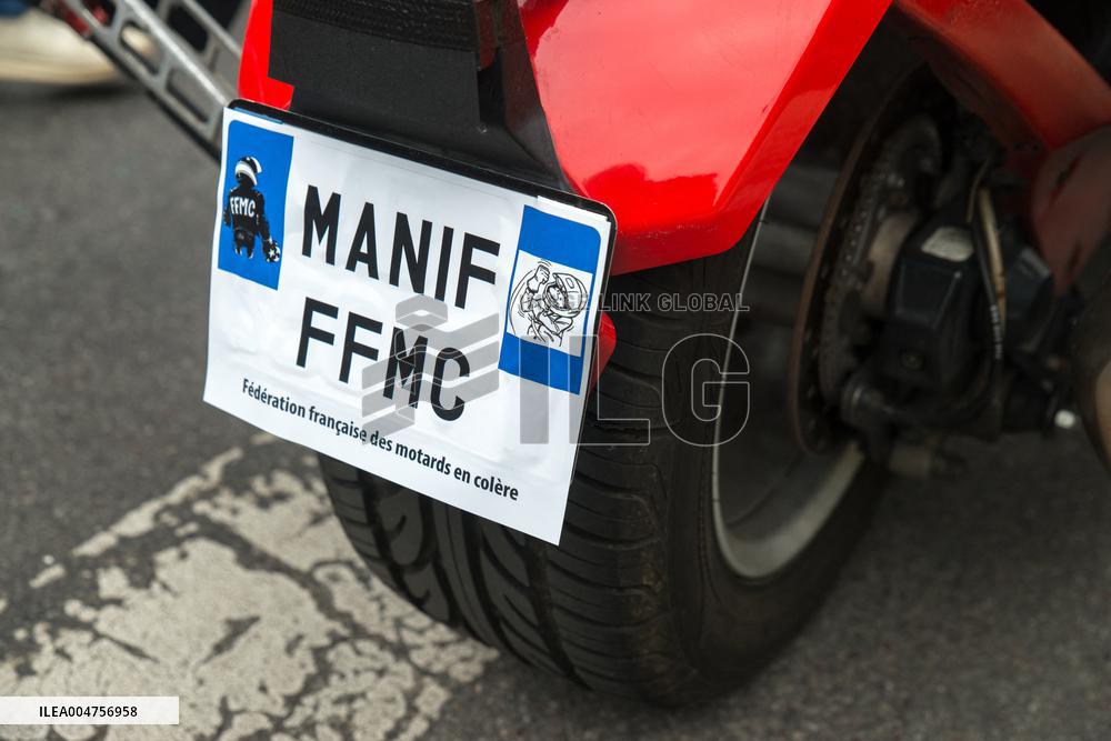 Motorbike Rally Against Low Emission Zones In Paris - France