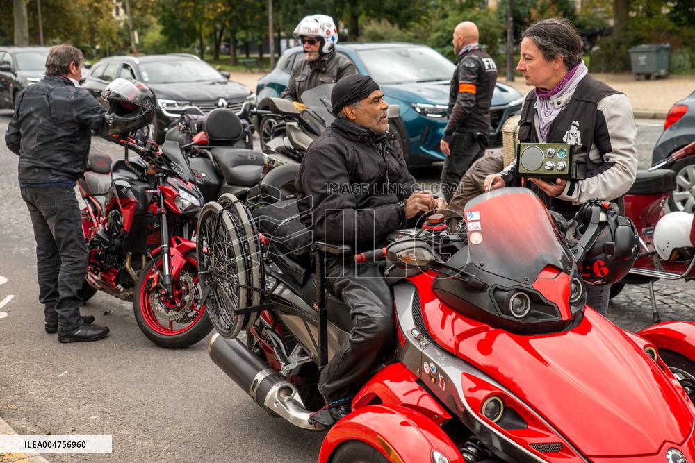 Motorbike Rally Against Low Emission Zones In Paris - France