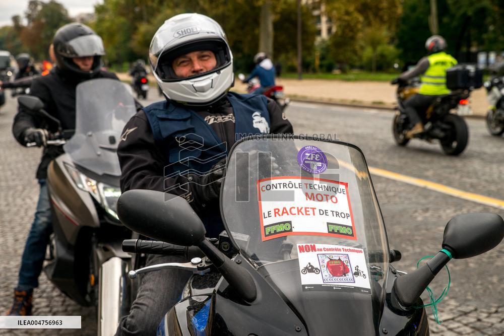 Motorbike Rally Against Low Emission Zones In Paris - France