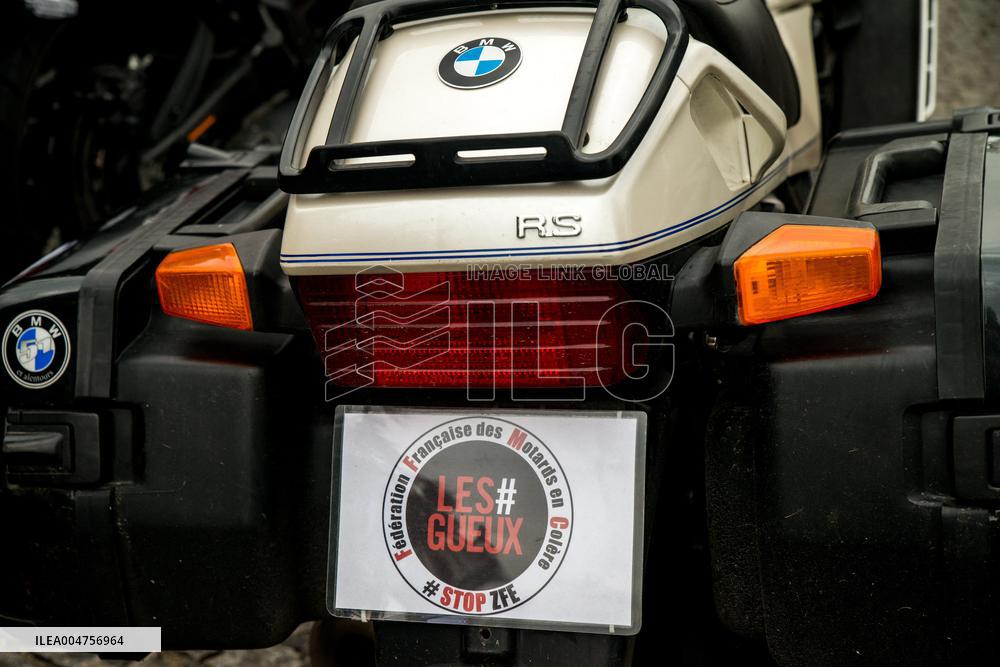 Motorbike Rally Against Low Emission Zones In Paris - France