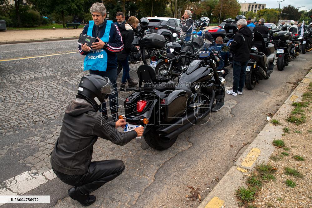 Motorbike Rally Against Low Emission Zones In Paris - France