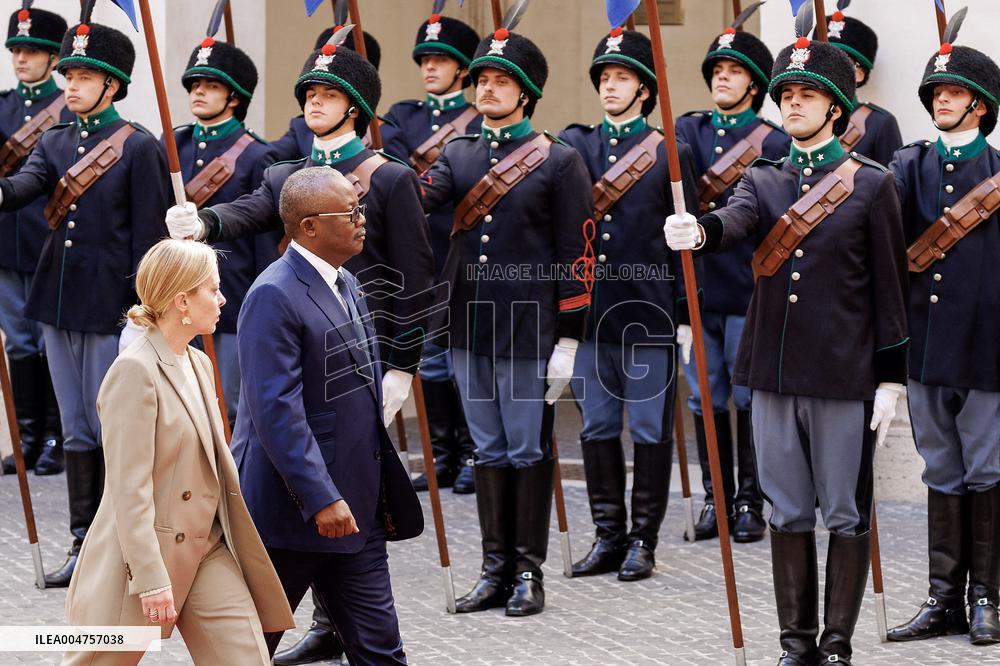 Giorgia Meloni Meets Umaro Sissoco Embalo In Rome - Italy