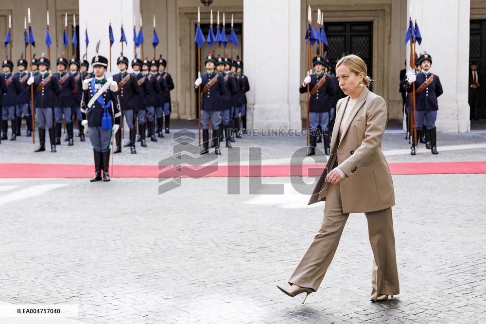 Giorgia Meloni Meets Umaro Sissoco Embalo In Rome - Italy