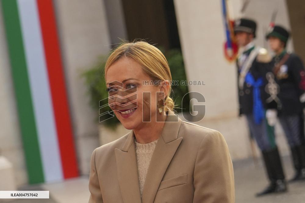 Giorgia Meloni Meets Umaro Sissoco Embalo In Rome - Italy