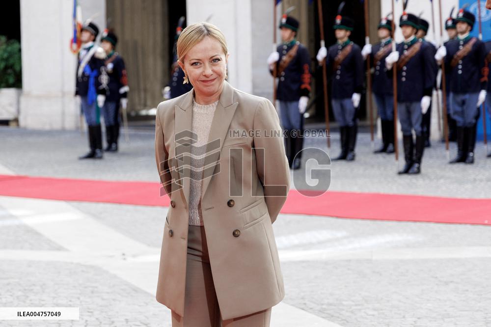 Giorgia Meloni Meets Umaro Sissoco Embalo In Rome - Italy
