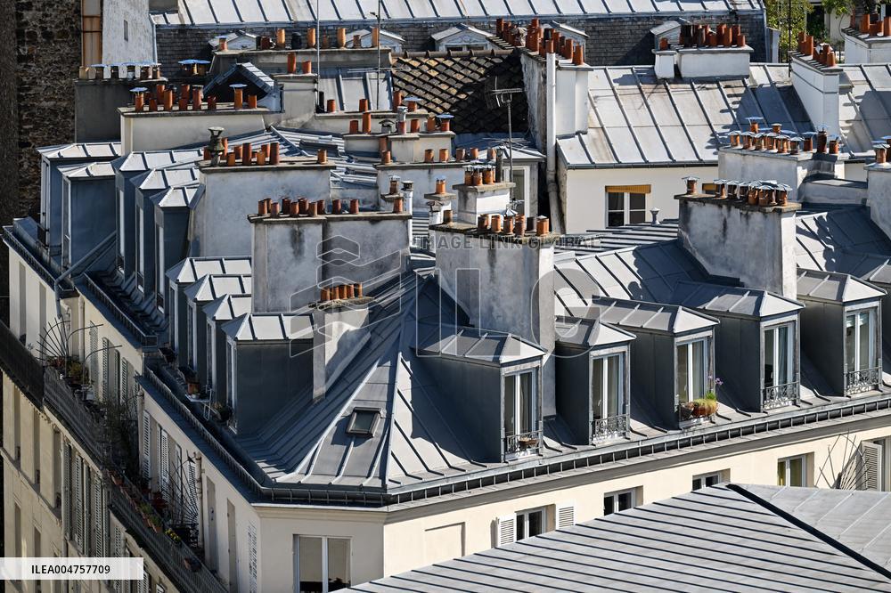 Illustrations Of Paris Rooftops - France