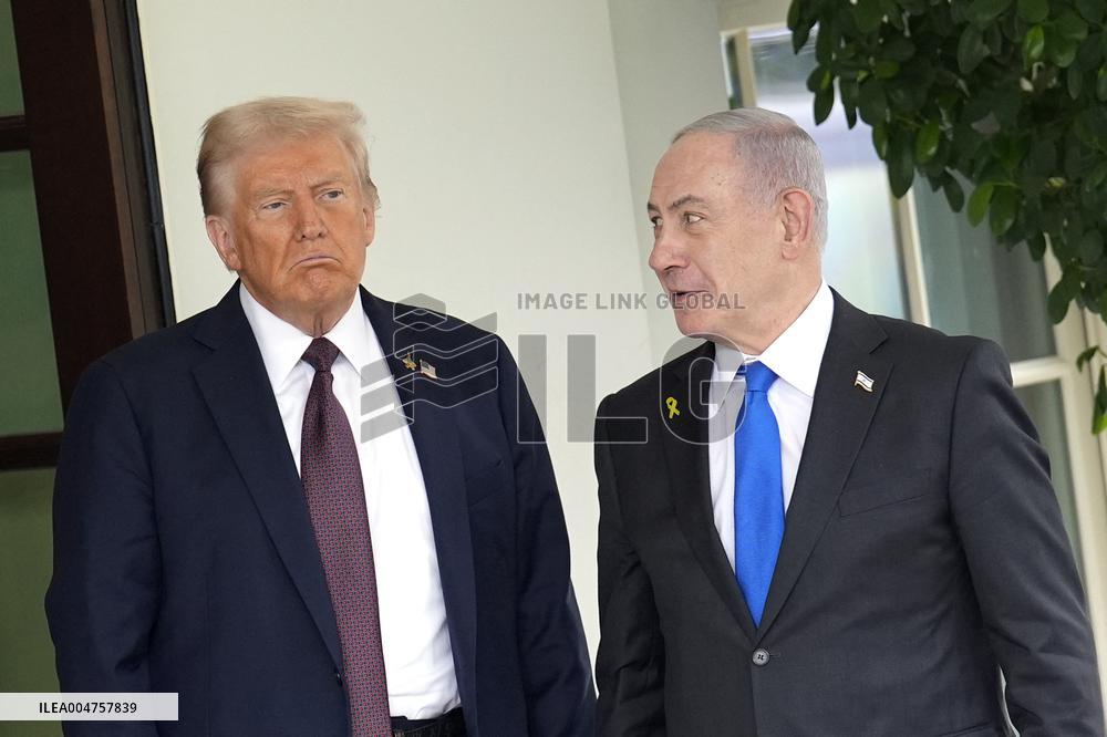 Donald Trump with Benjamin Netanyahu - Washington