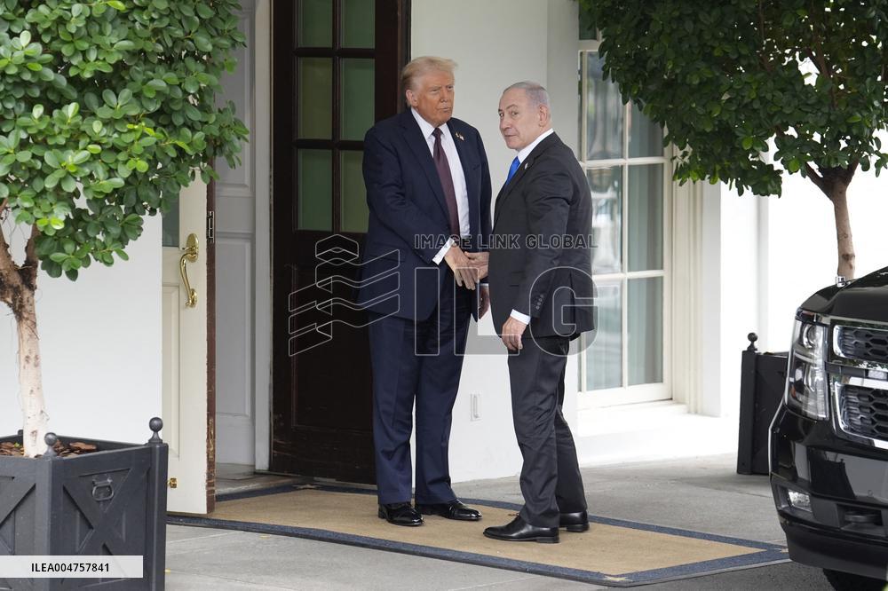 Donald Trump with Benjamin Netanyahu - Washington