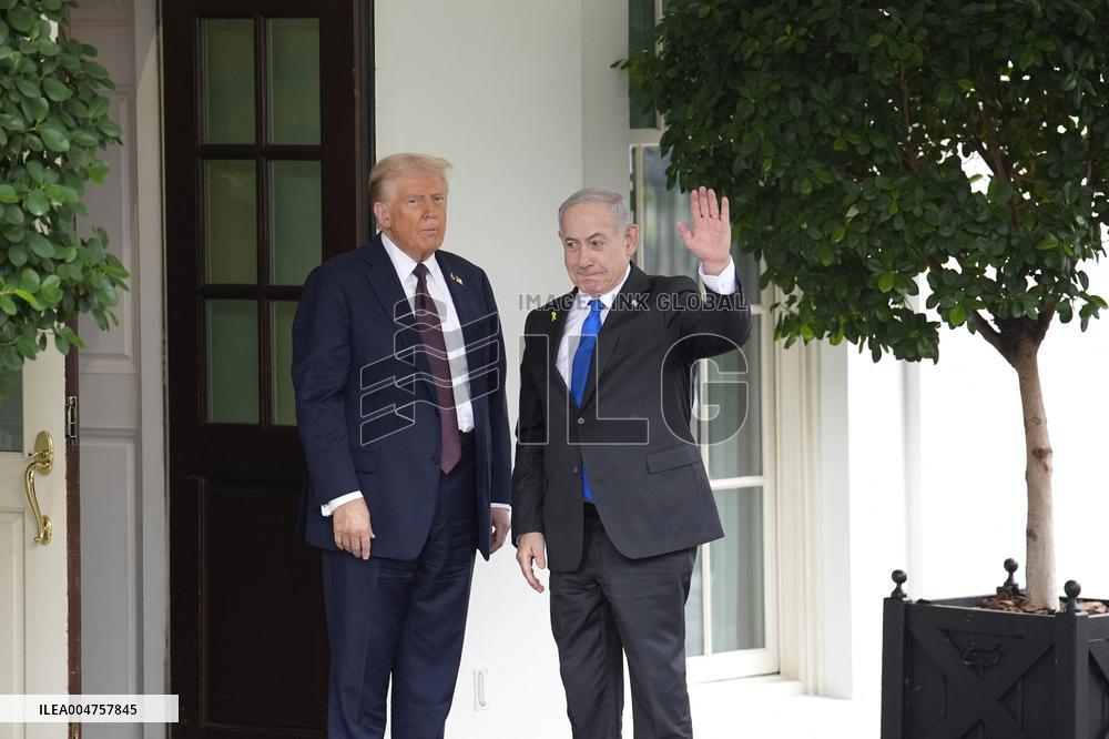 Donald Trump with Benjamin Netanyahu - Washington