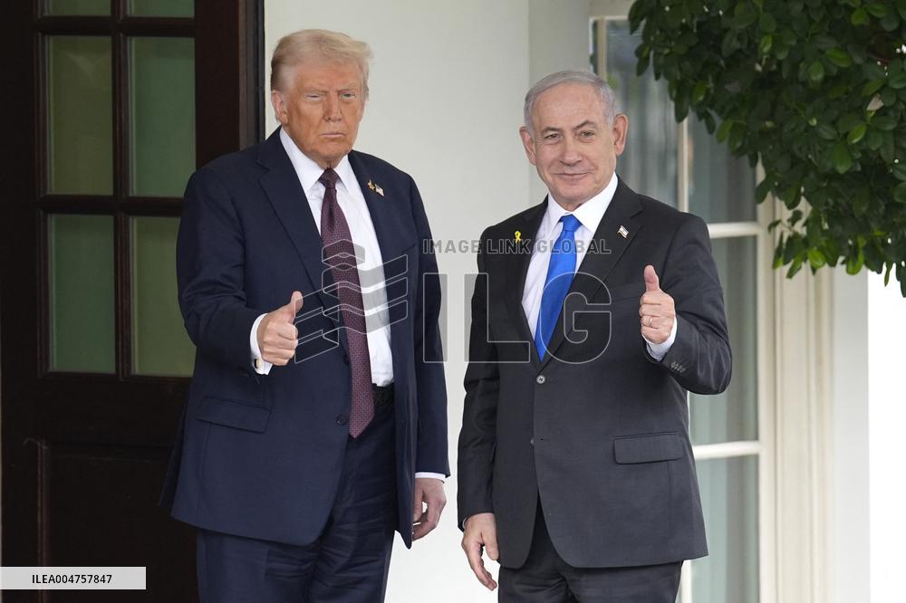 Donald Trump with Benjamin Netanyahu - Washington