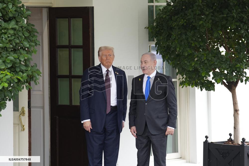 Donald Trump with Benjamin Netanyahu - Washington