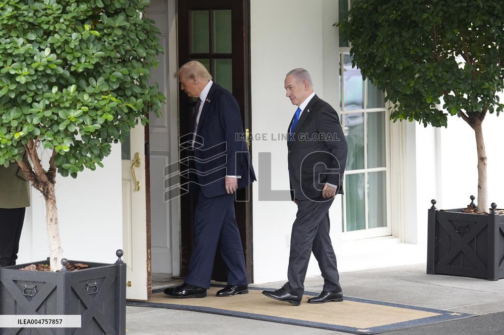 Donald Trump with Benjamin Netanyahu - Washington