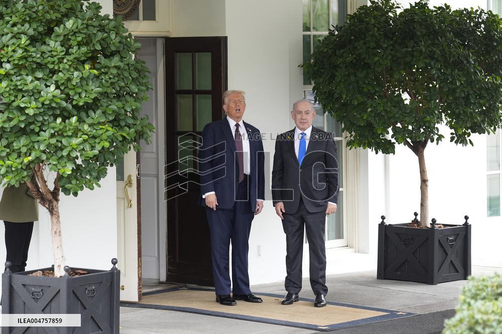 Donald Trump with Benjamin Netanyahu - Washington