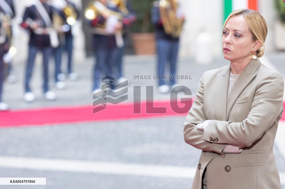 Giorgia Meloni Meets Bahrain Prime Minister - Rome