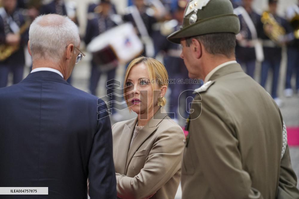 Giorgia Meloni Meets Bahrain Prime Minister - Rome