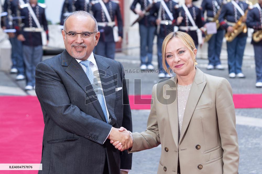 Giorgia Meloni Meets Bahrain Prime Minister - Rome