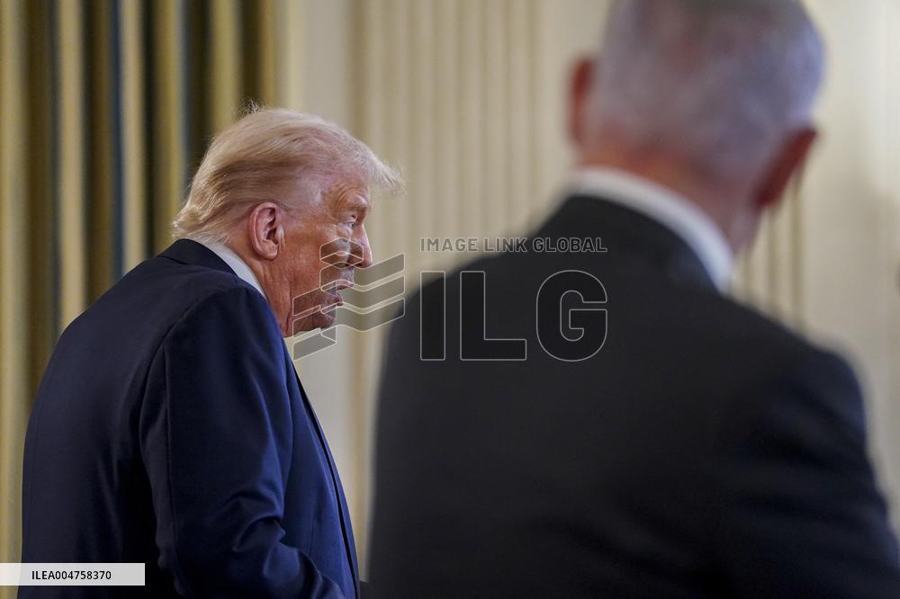 US President Trump welcomes Israeli Prime Minister Netanyahu to the White House