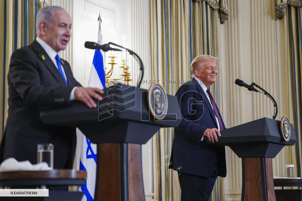 US President Trump welcomes Israeli Prime Minister Netanyahu to the White House