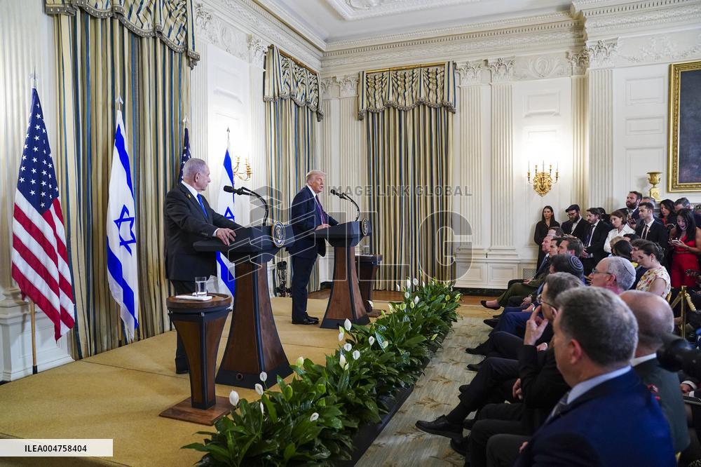 US President Trump welcomes Israeli Prime Minister Netanyahu to the White House