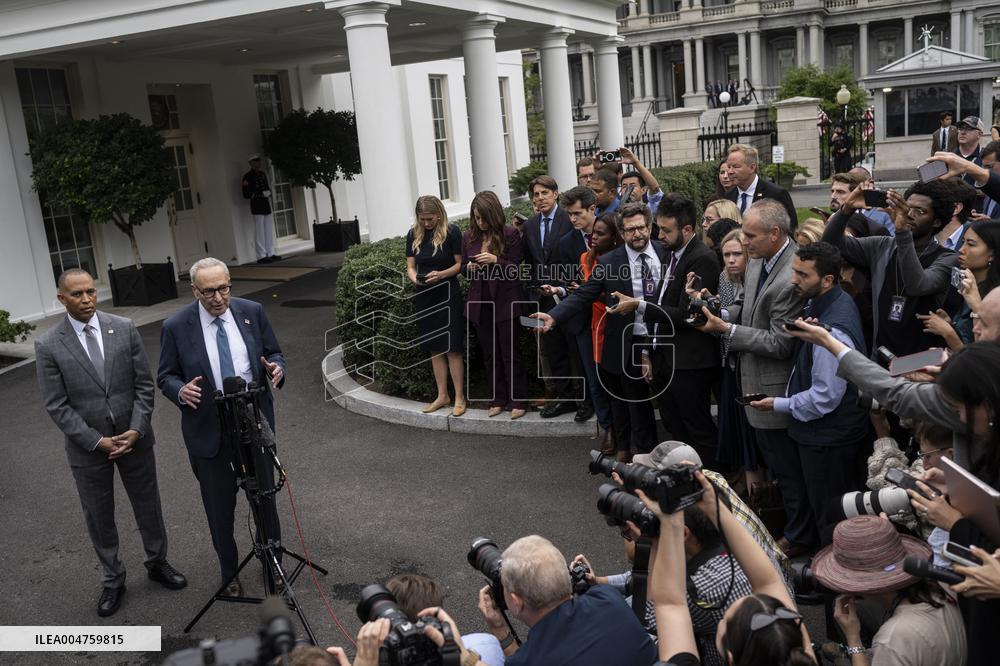 Democratic Leaders Meet Press after Trump Meeting on the Government Shutdown