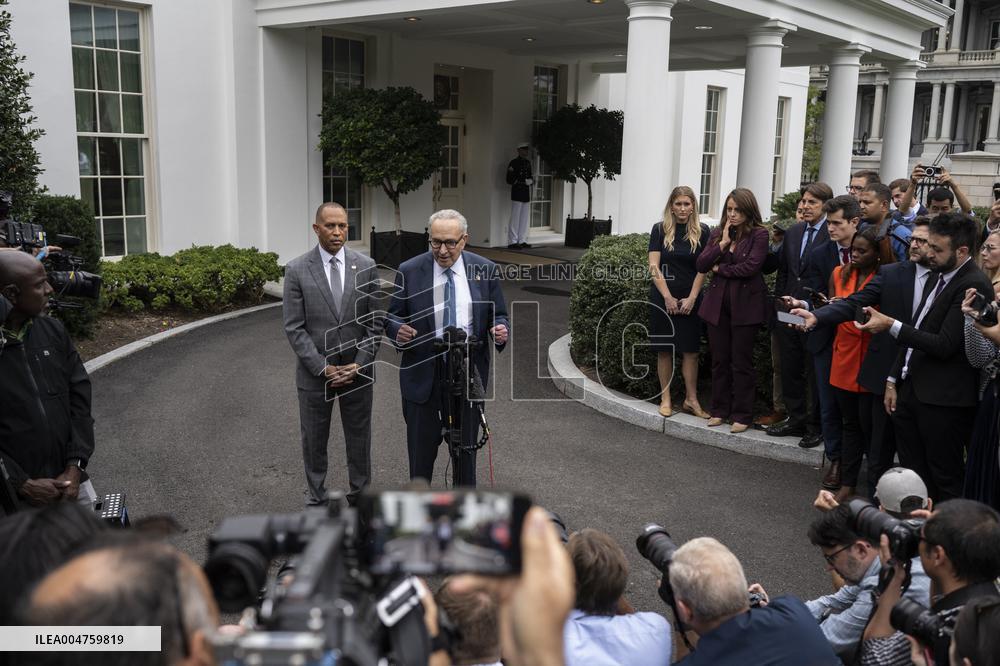 Democratic Leaders Meet Press after Trump Meeting on the Government Shutdown