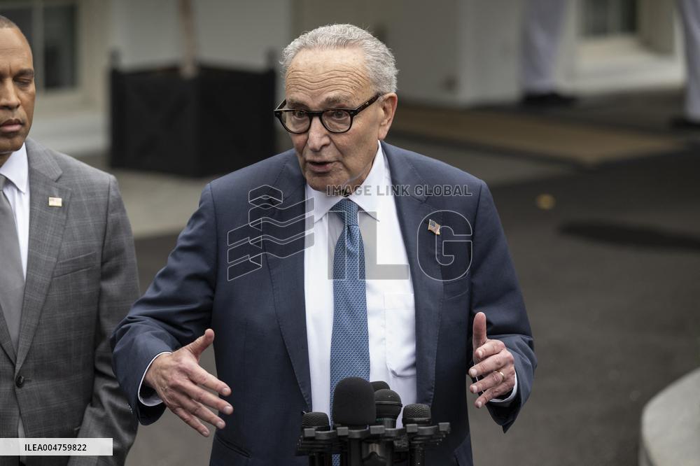 Democratic Leaders Meet Press after Trump Meeting on the Government Shutdown