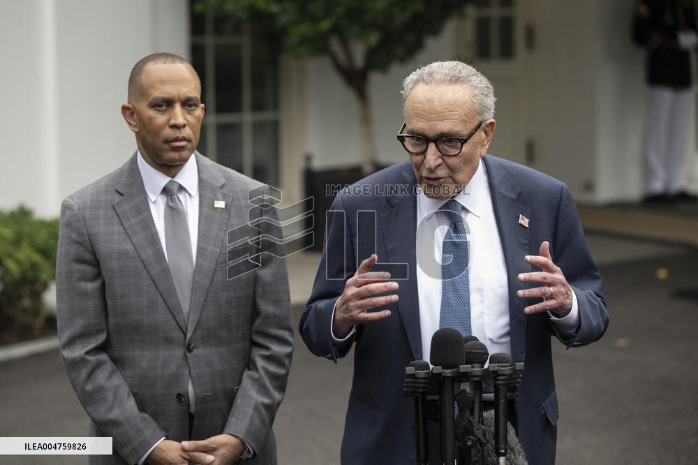 Democratic Leaders Meet Press after Trump Meeting on the Government Shutdown