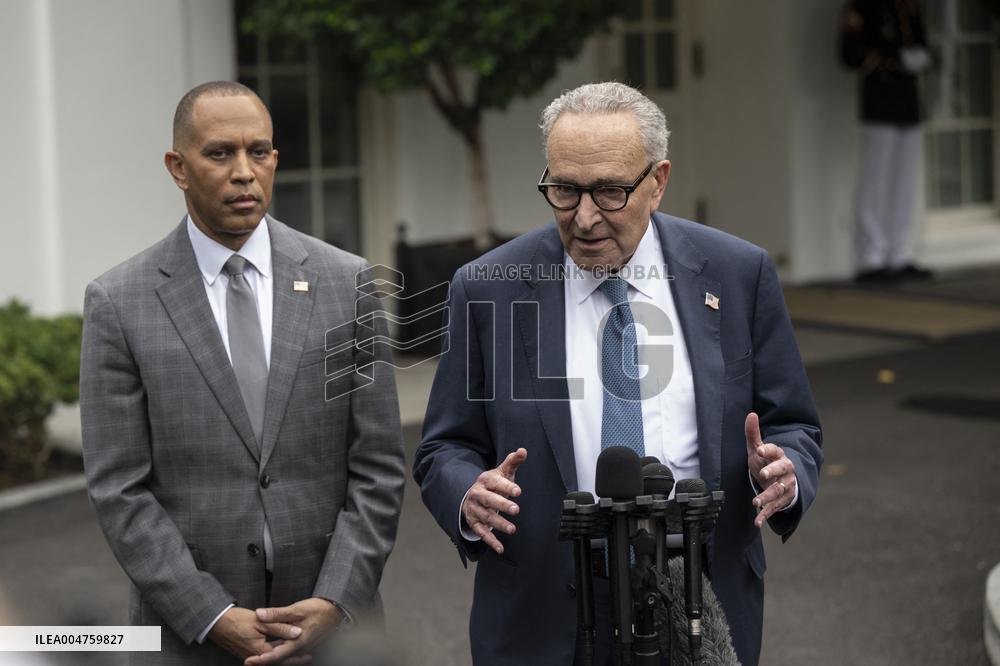 Democratic Leaders Meet Press after Trump Meeting on the Government Shutdown