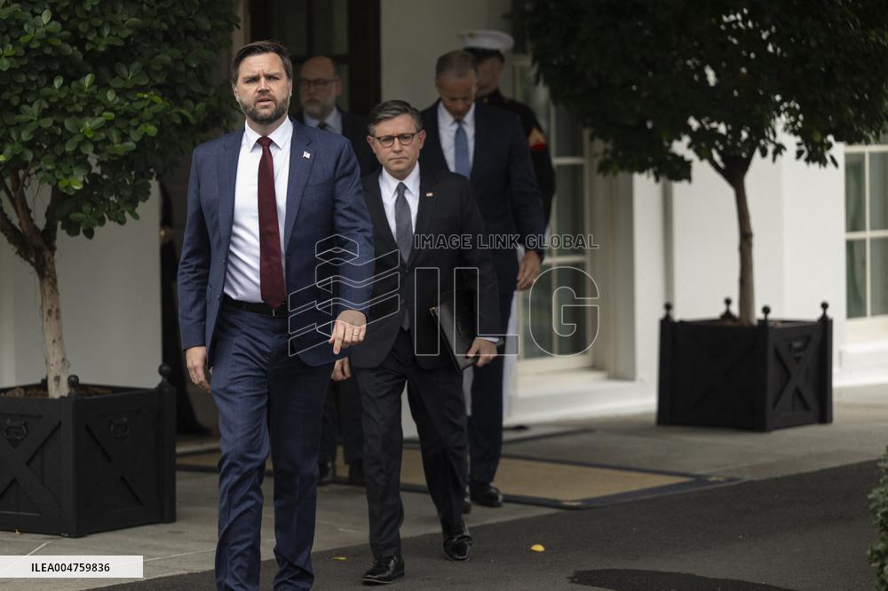 Republican Leaders Meet Press after Trump Meeting on the Government Shutdown