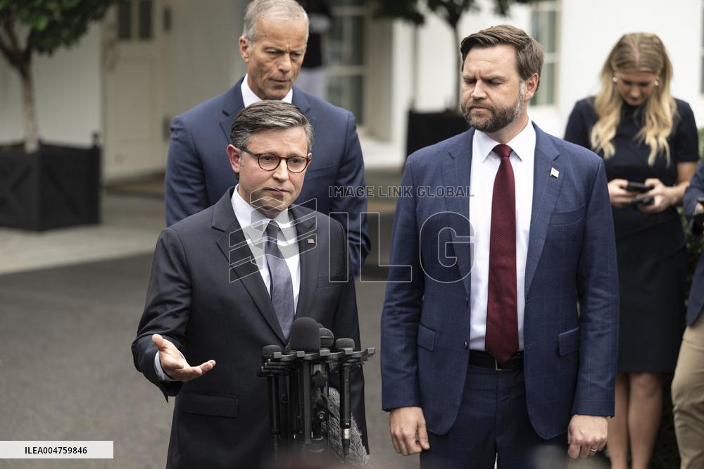 Republican Leaders Meet Press after Trump Meeting on the Government Shutdown
