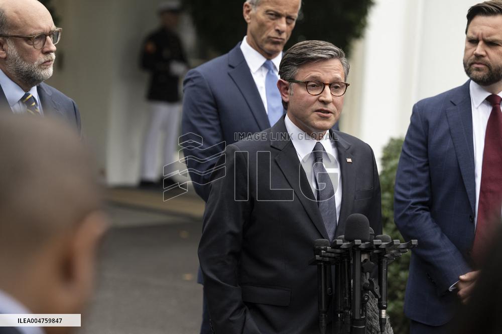 Republican Leaders Meet Press after Trump Meeting on the Government Shutdown