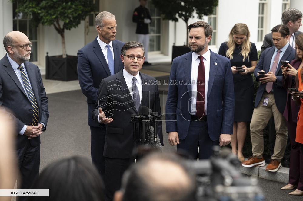 Republican Leaders Meet Press after Trump Meeting on the Government Shutdown