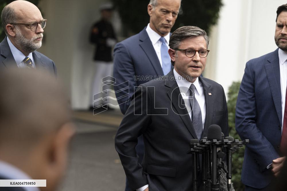 Republican Leaders Meet Press after Trump Meeting on the Government Shutdown