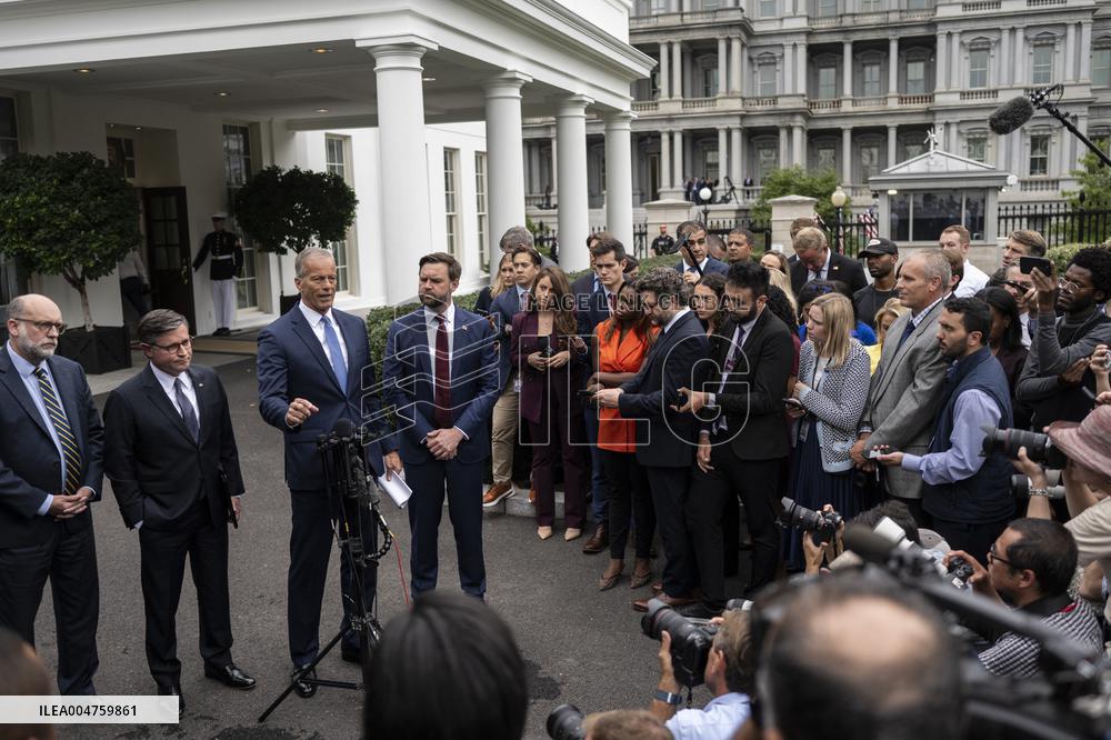 Republican Leaders Meet Press after Trump Meeting on the Government Shutdown