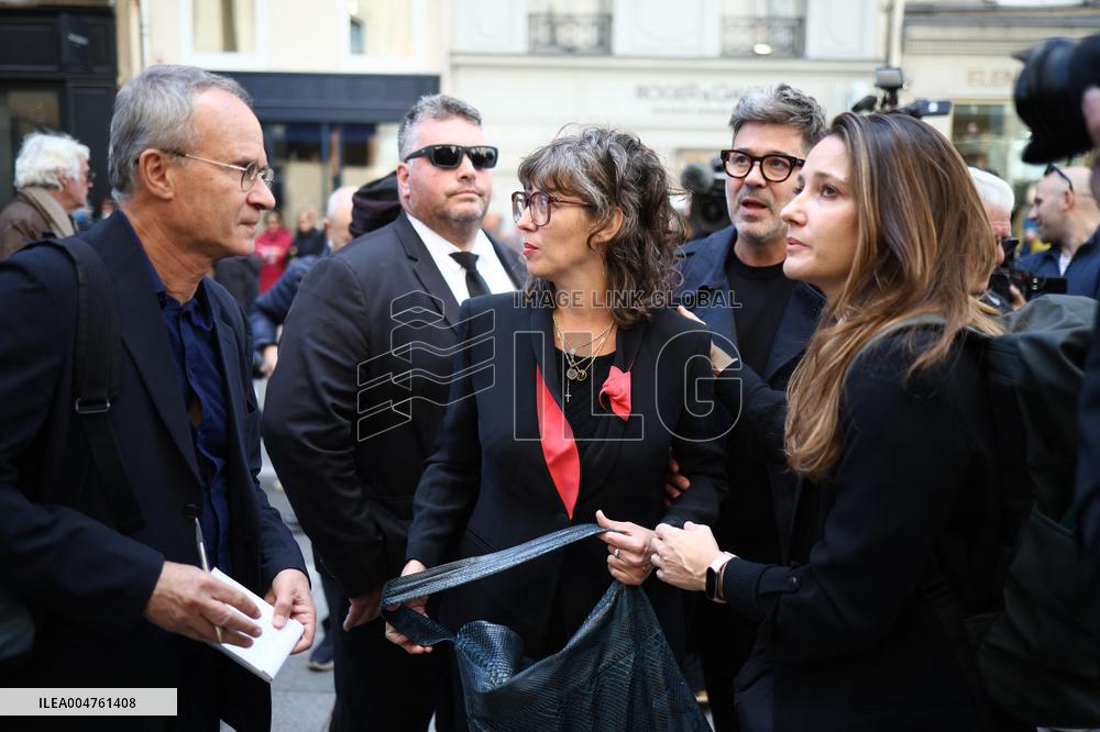 Funeral of Italo-French actress Claudia Cardinale at Saint-Roch Church - Paris