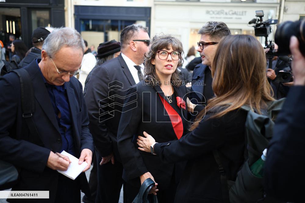Funeral of Italo-French actress Claudia Cardinale at Saint-Roch Church - Paris