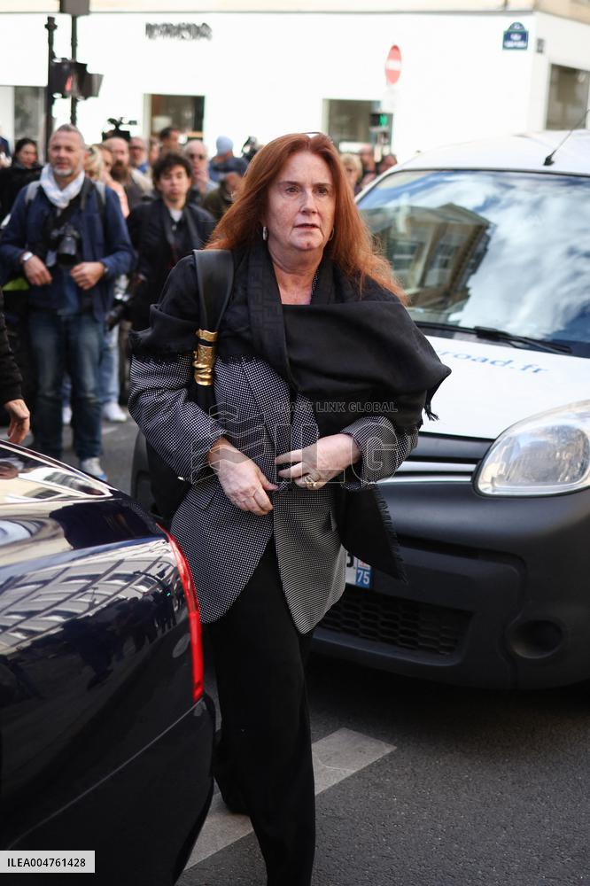 Funeral of Italo-French actress Claudia Cardinale at Saint-Roch Church - Paris