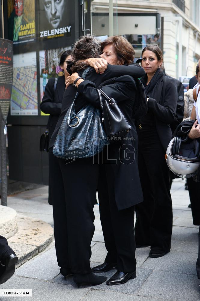 Funeral of Italo-French actress Claudia Cardinale at Saint-Roch Church - Paris