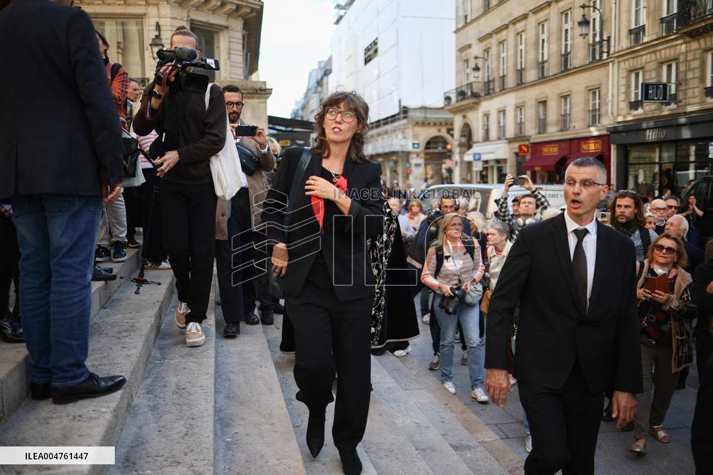 Funeral of Italo-French actress Claudia Cardinale at Saint-Roch Church - Paris