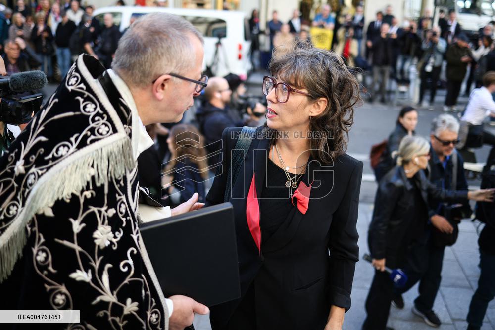 Funeral of Italo-French actress Claudia Cardinale at Saint-Roch Church - Paris