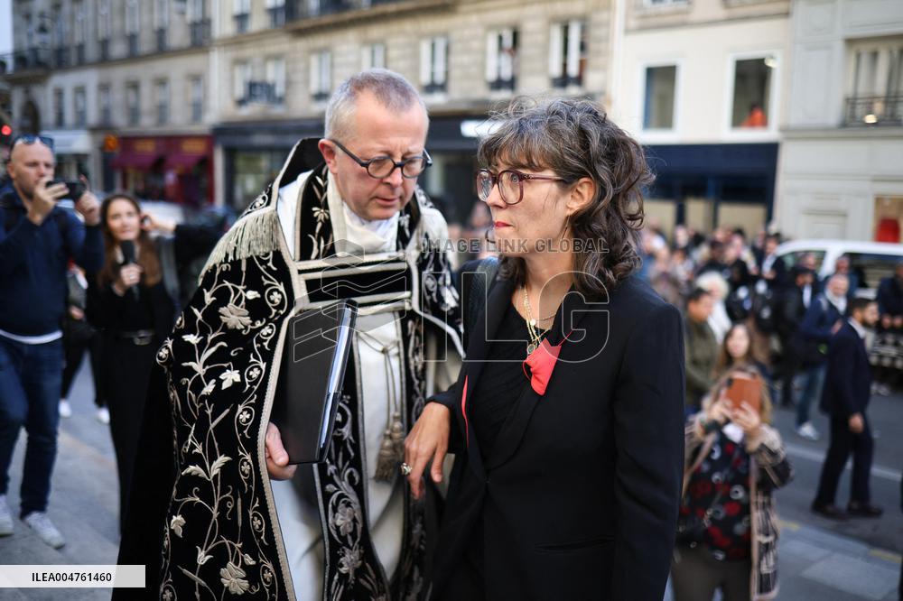 Funeral of Italo-French actress Claudia Cardinale at Saint-Roch Church - Paris